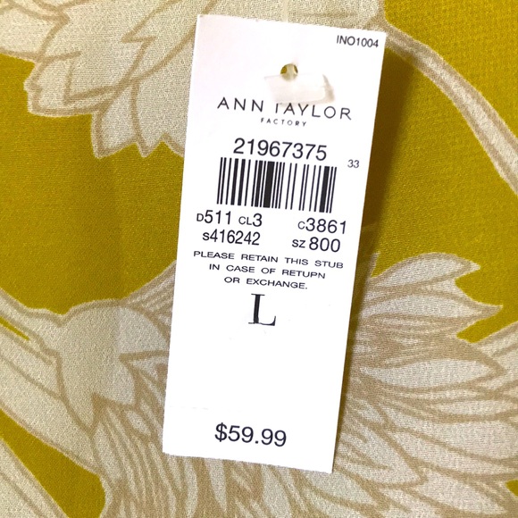 ANN TAYLOR SHEER BLOUSE W/SELF-LINING - Picture 8 of 8